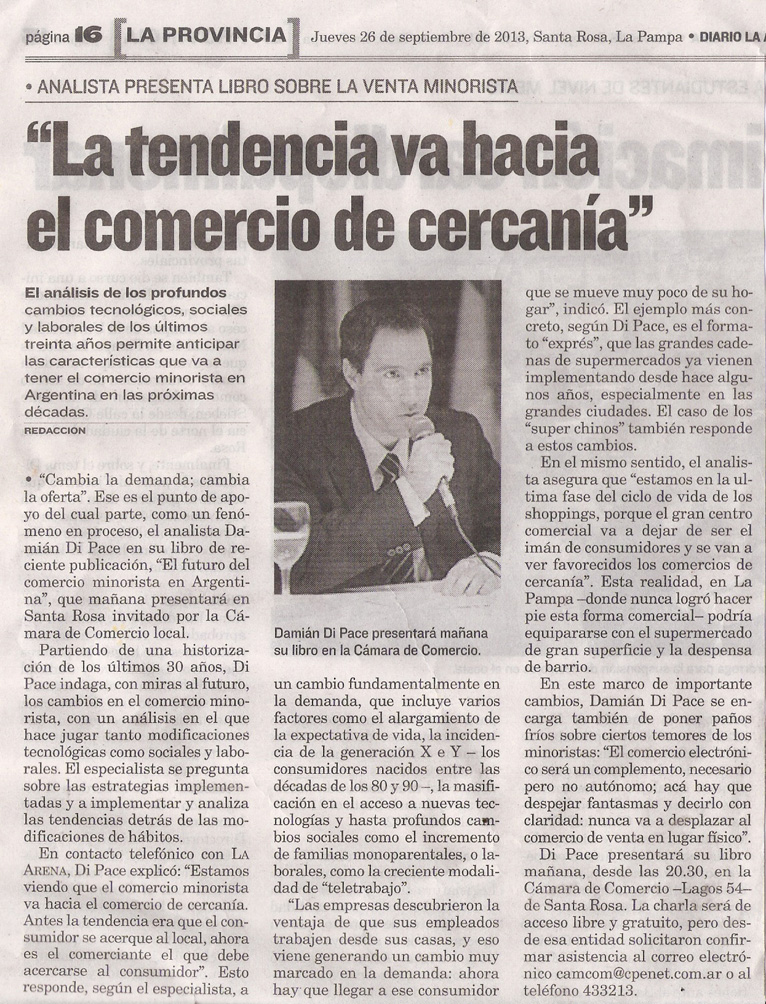 La tendencia va hacia el comercio de cercania
