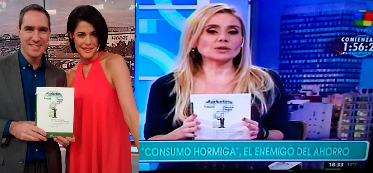 Damian Di Pace con Pamela David y Andrea Politti